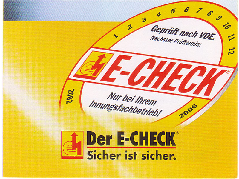 E-CHECK / BGV A3 Prüfung
